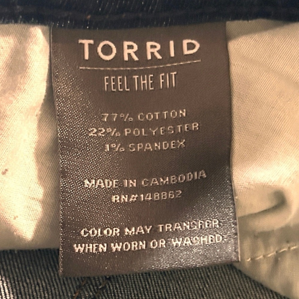 Torrid Luxe Slim Boot Jeans Women's 18R Mid Rise Stretch Bootcut Dark Wash NWT - Picture 7 of 10